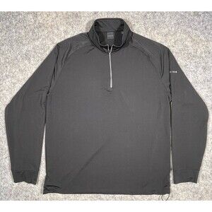 Dunning Golf 1/4 Zip Pullover Stretch Performance Mock Collar Mens LG  Adj Waist